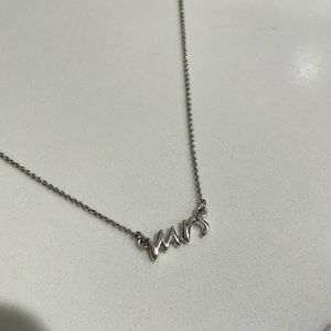 LIKE NEW Kate Spade NY Say Yes Mrs. Necklace in Silver